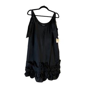 NWT! KAREN KANE Karen Kane Lifestyle Dress w/ Tie Shoulders, 3 Ruffle Hem